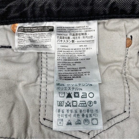 Levi’s 501 Strong Jeans Black Size 36x30 - Picture 6 of 9